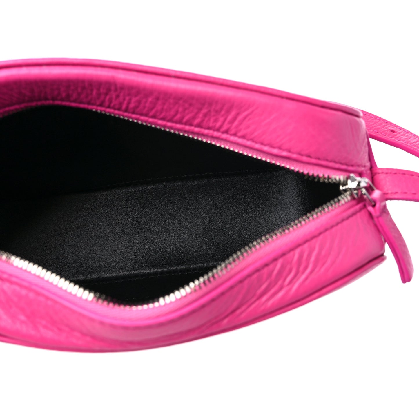 Calfskin Logo XS Everyday Camera Bag Acid Fuchsia Black