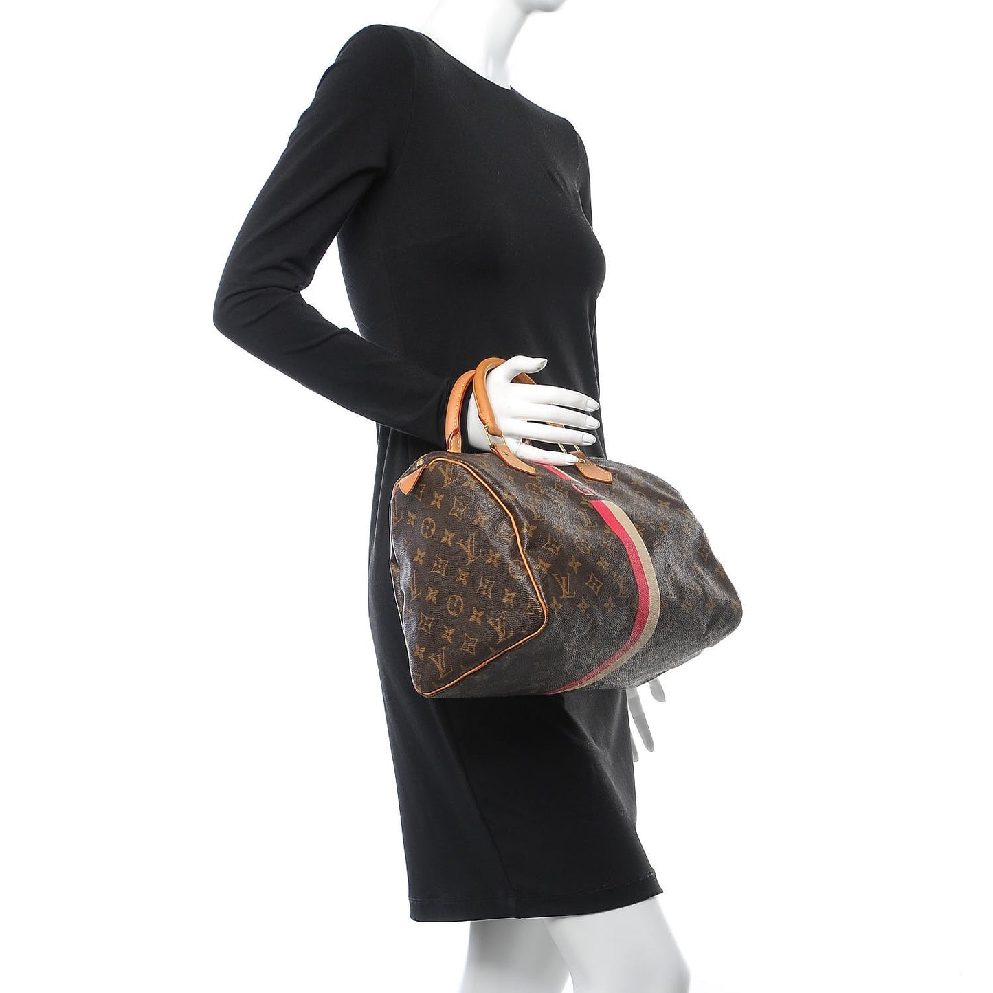 Monogram My LV Heritage Speedy 30 Fuchsia Ivory