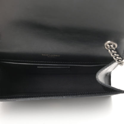 Saint Laurent Calfskin Studded Kate Satchel Black 5 of 15