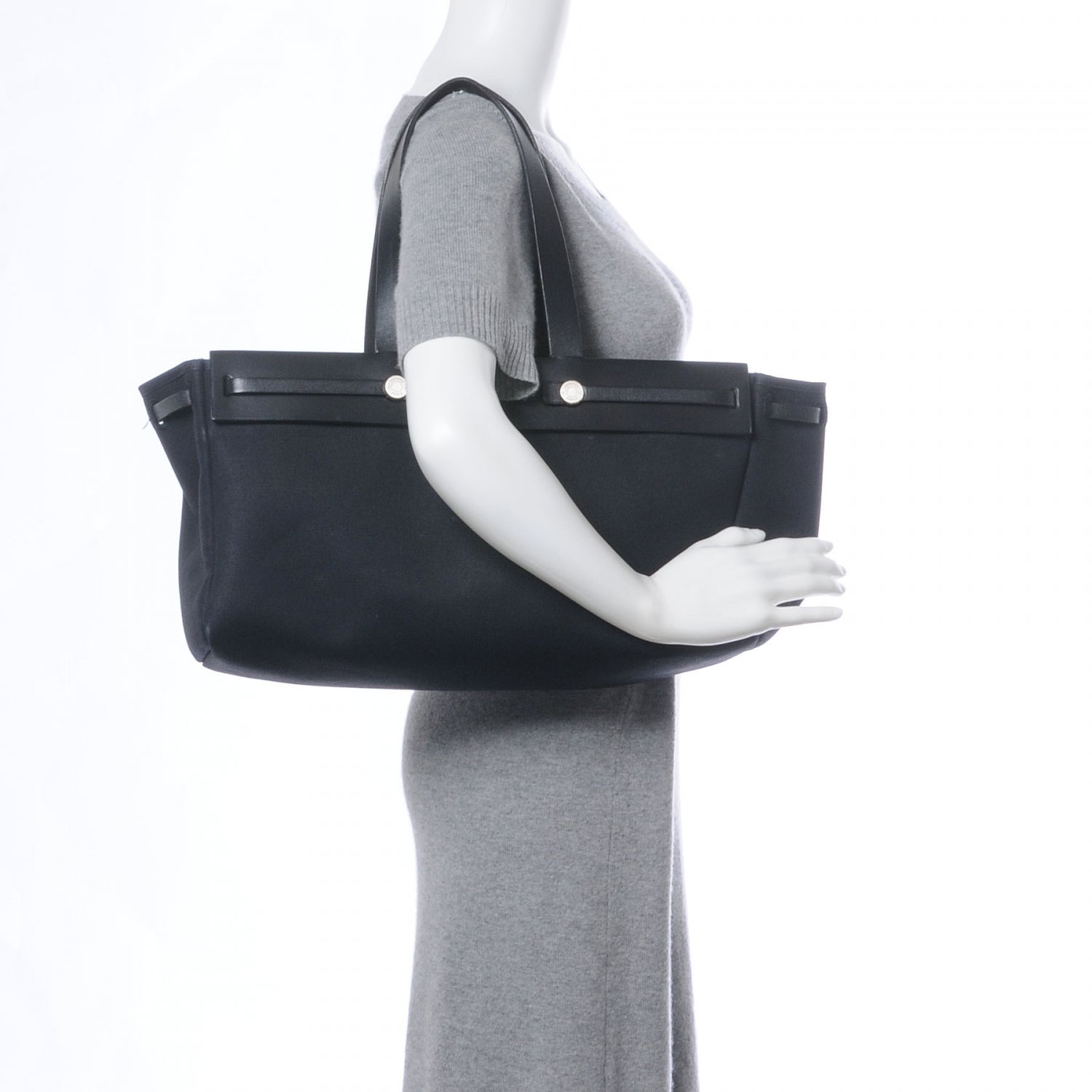 Hermes Toile Herbag Cabas Black 2 of 9