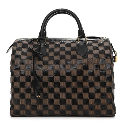 Louis Vuitton Damier Paillettes Speedy 30 Black 1 of 14