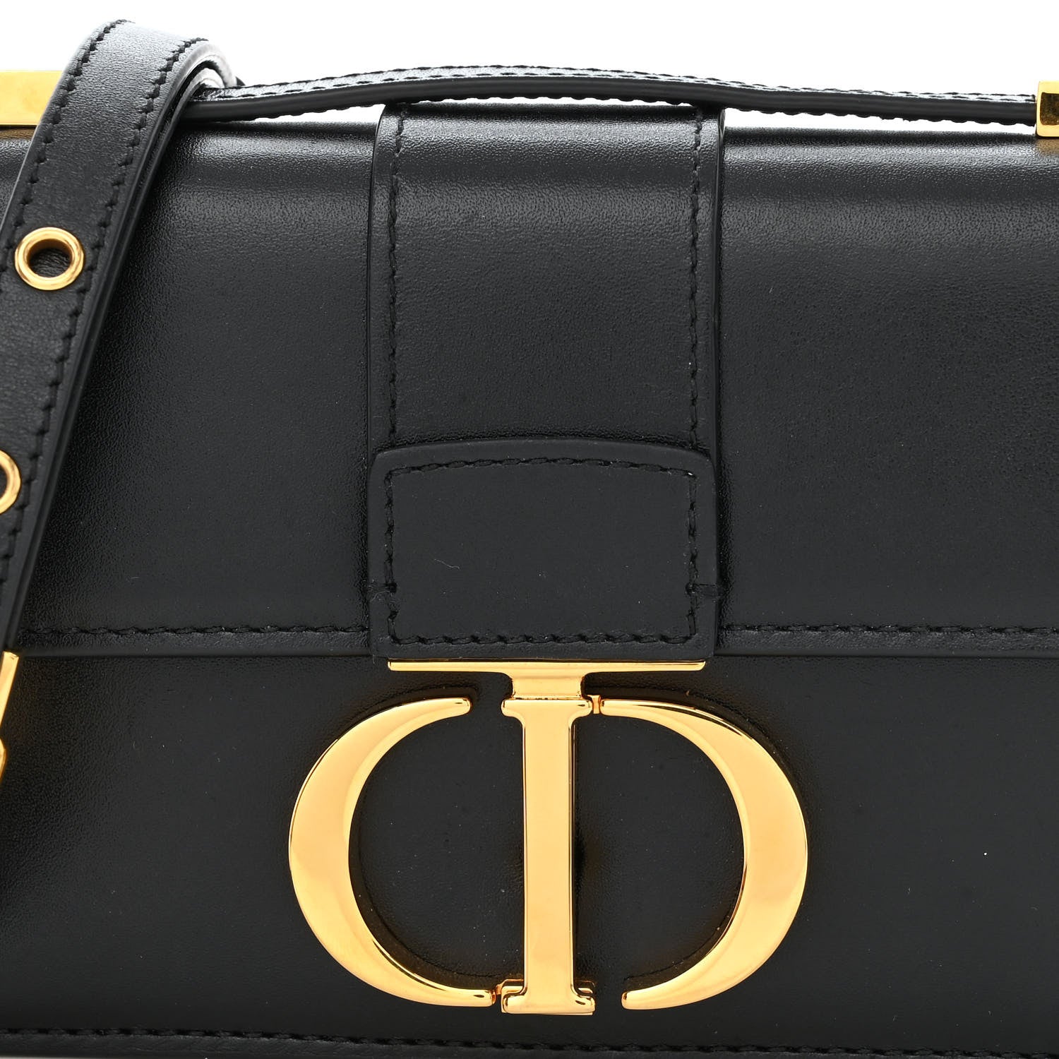 Christian Dior Smooth Calfskin Micro 30 Montaigne Flap Bag Black 8 of 10
