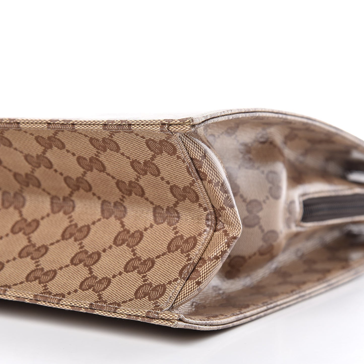 Crystal Monogram Large Tote Brown