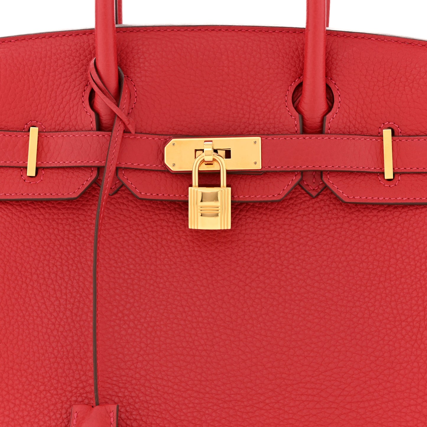 Taurillon Clemence Birkin 30 Rouge Casaque