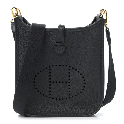 Hermes Taurillon Clemence Evelyne TPM Black 1 of 10