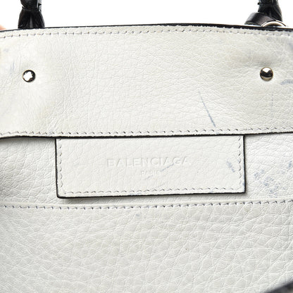 Balenciaga Veau Papier A6 Zip Around Tote White Black 6 of 18