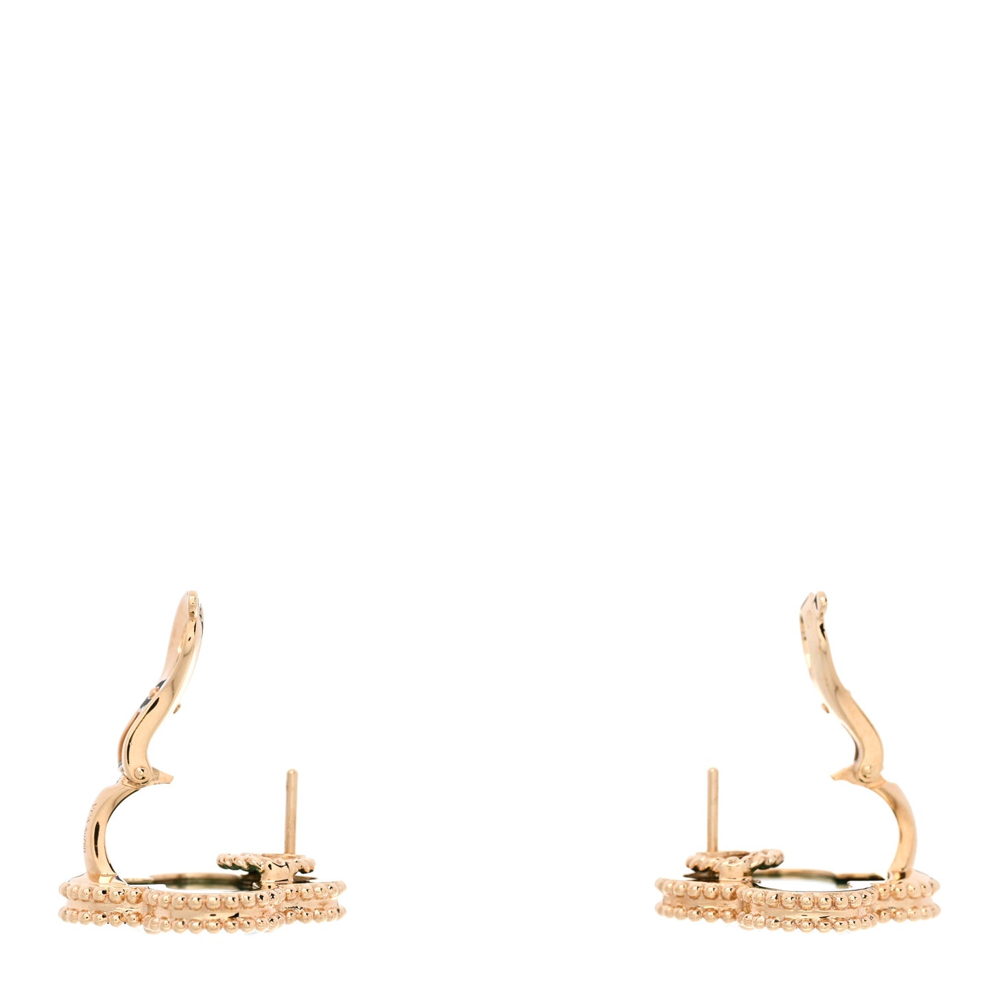 18K Yellow Gold Malachite Magic Alhambra Earrings