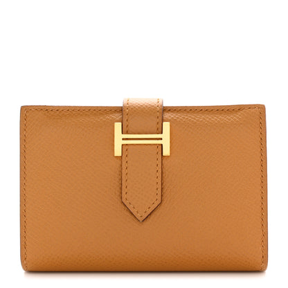 Hermes Epsom Bearn Card Holder Wallet Sesame 1 of 10