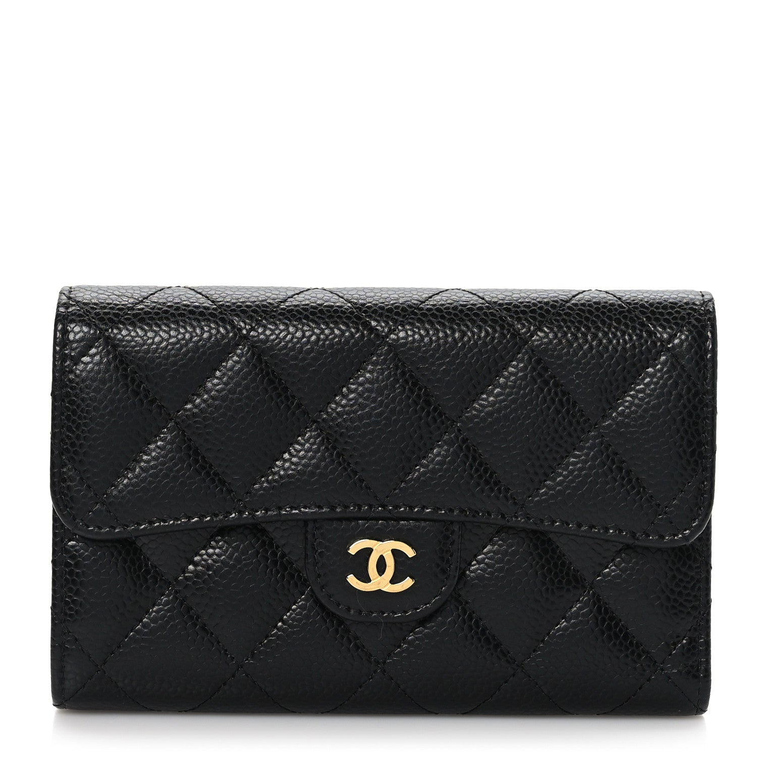Chanel Caviar Quilted Medium Flap Wallet Black 1 of 8