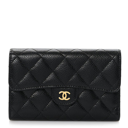 Chanel Caviar Quilted Medium Flap Wallet Black 1 of 8