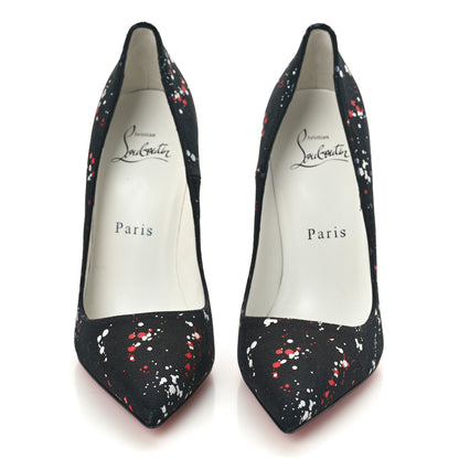 Christian Louboutin Toile So Kate 120 Splash Pumps 36 Black Red White 5 of 8