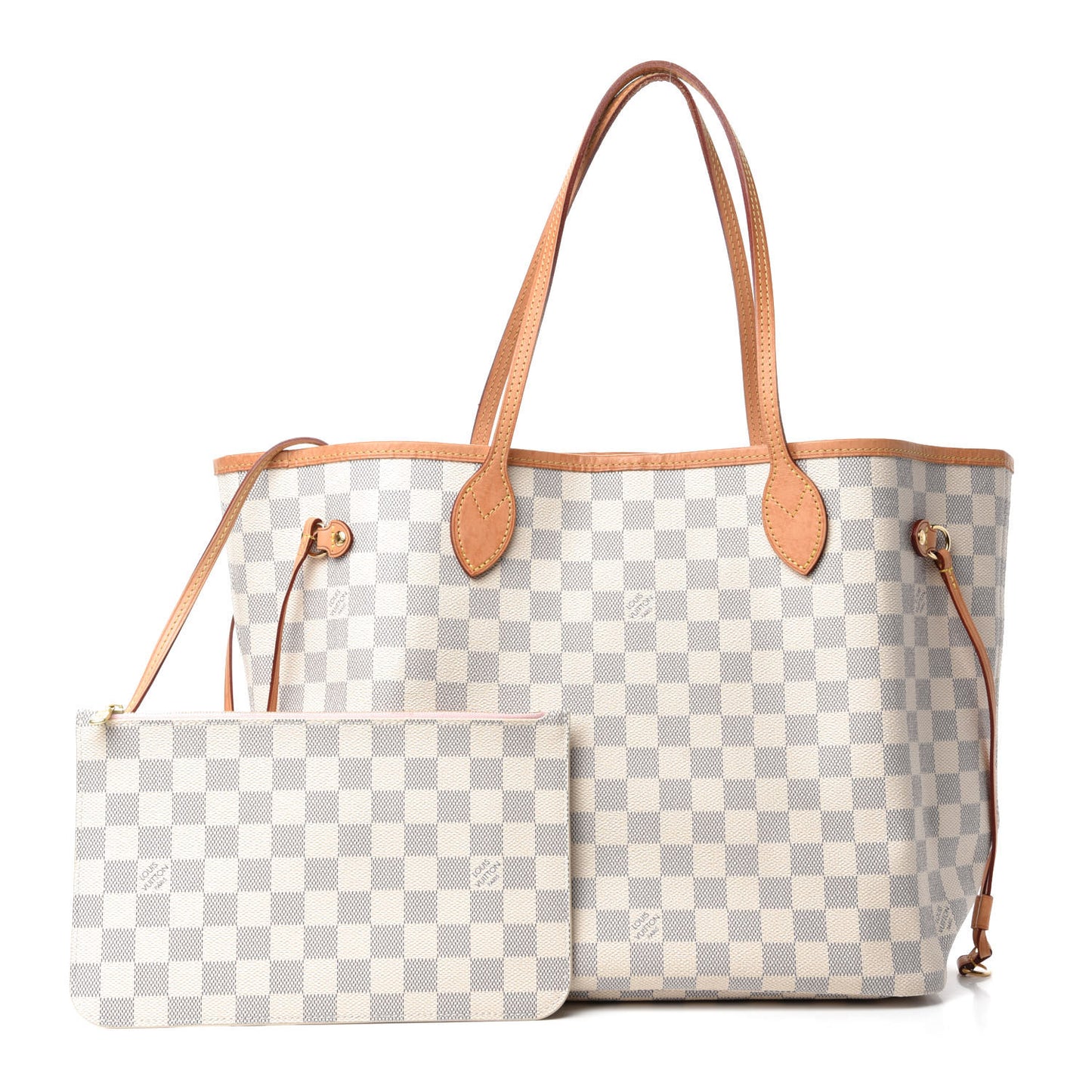 Damier Azur Neo Neverfull MM Rose Ballerine
