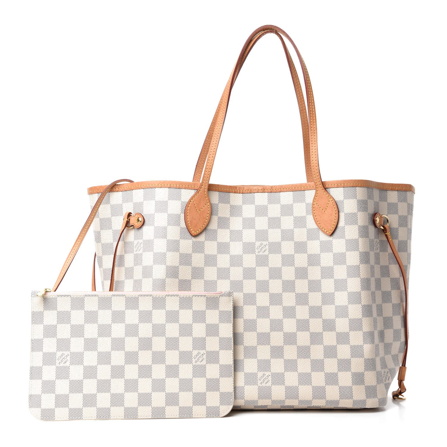 Louis Vuitton Damier Azur Neo Neverfull MM Rose Ballerine 1 of 12