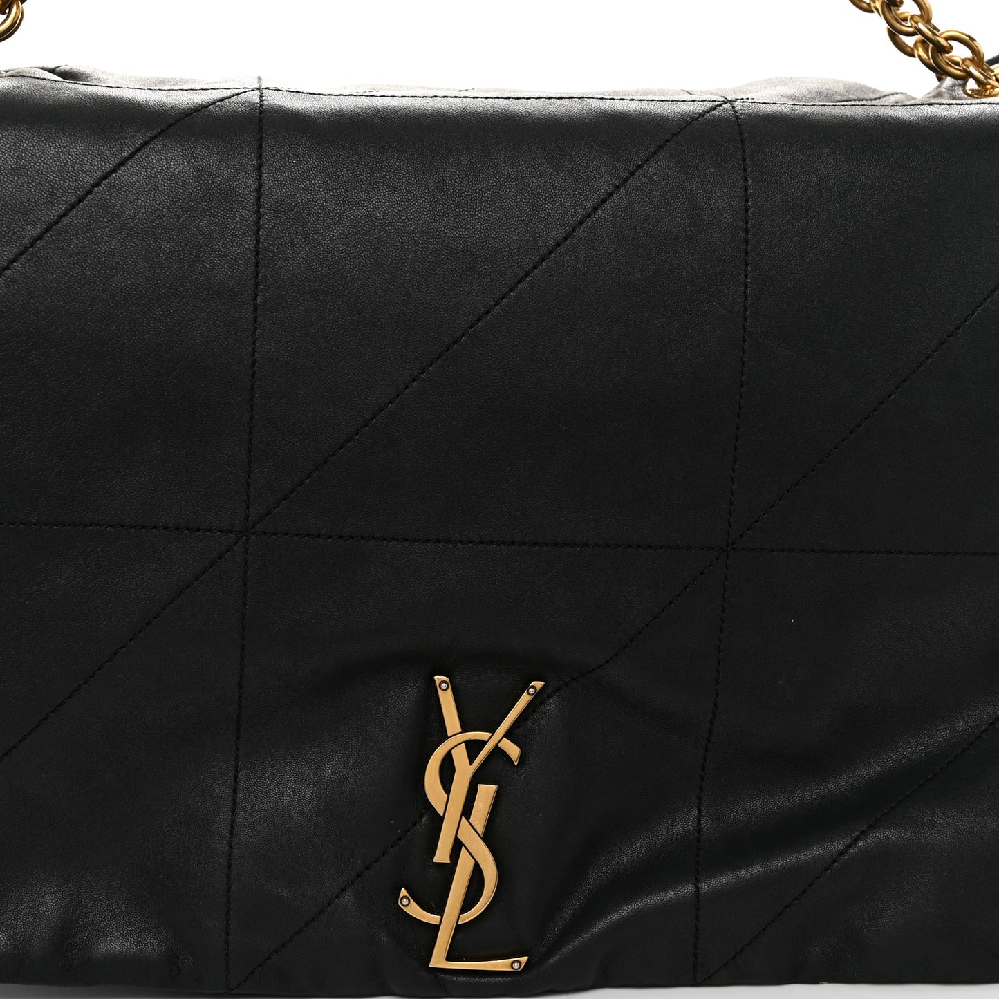 Lambskin Matelasse Monogram Large Jamie 4.3 Black