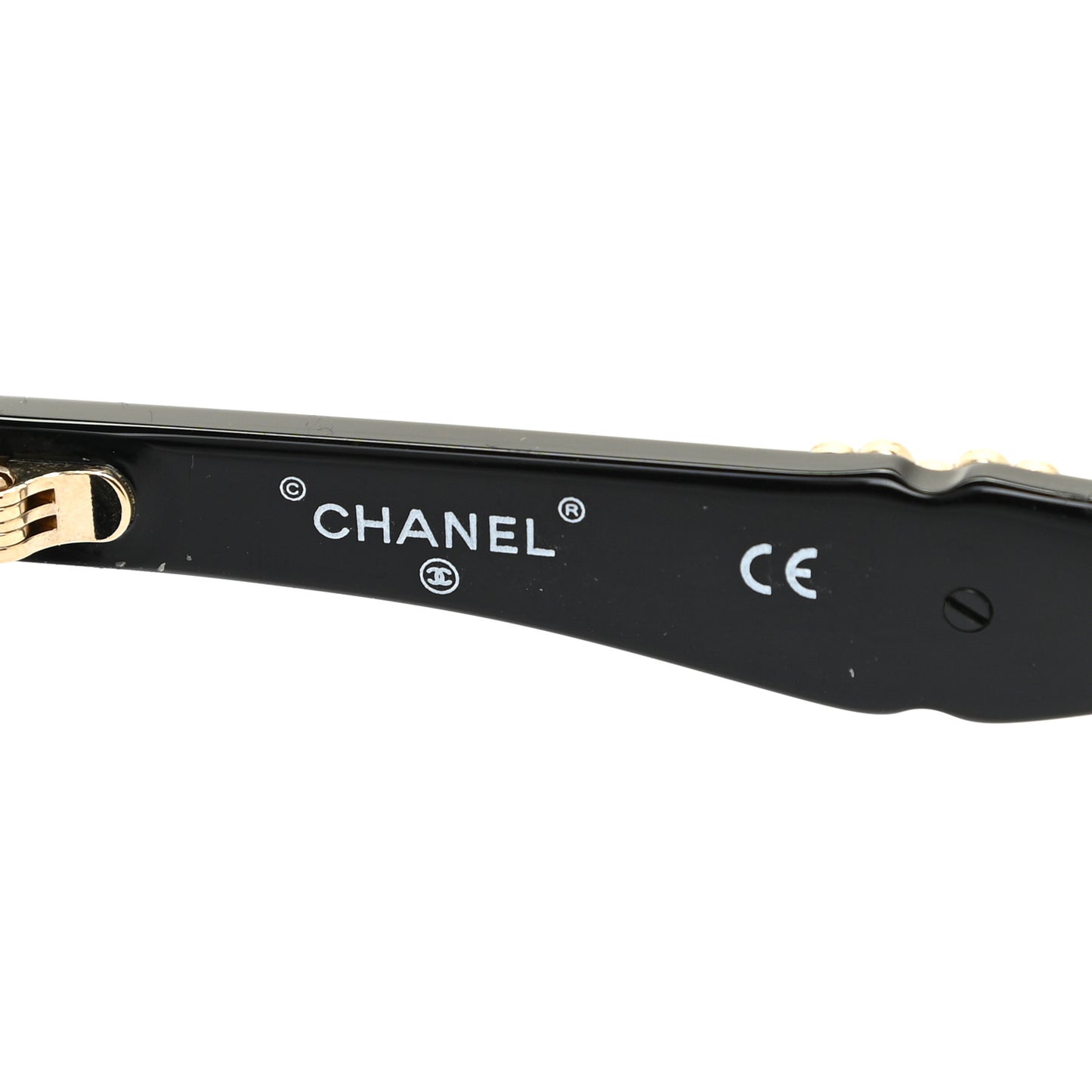 Acetate Square Crystal CC Sunglasses S2264 Black