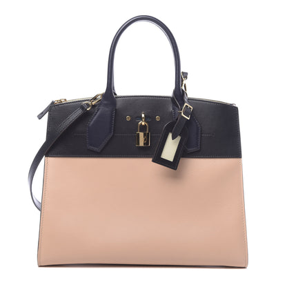 Louis Vuitton Calfskin City Steamer MM Vanilla Black 1 of 8