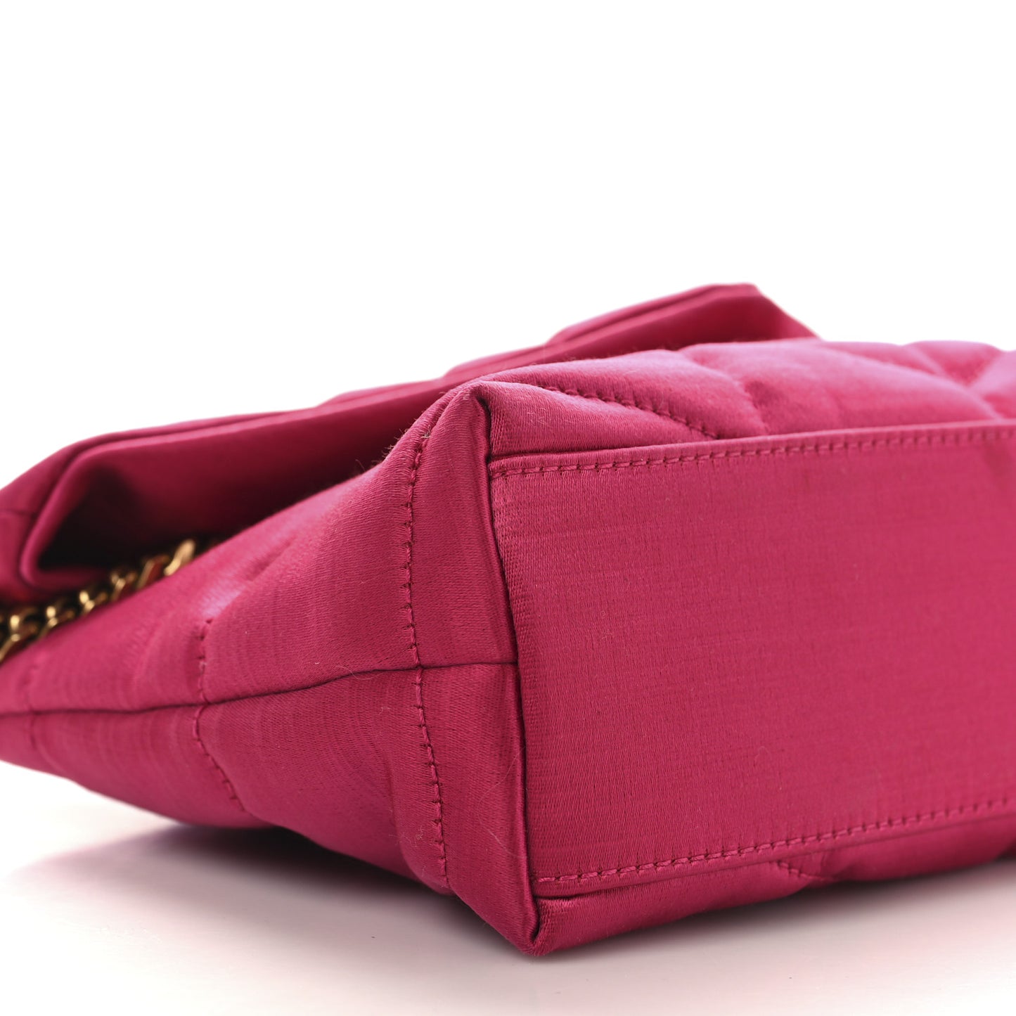 Satin Quilted Toy Loulou Puffer Monogram Chain Satchel Guava Pink