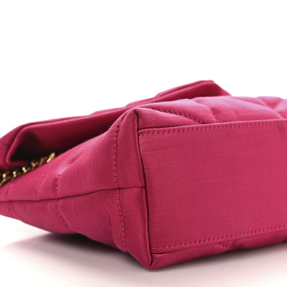 Saint Laurent Satin Quilted Toy Loulou Puffer Monogram Chain Satchel Guava Pink 8 of 10