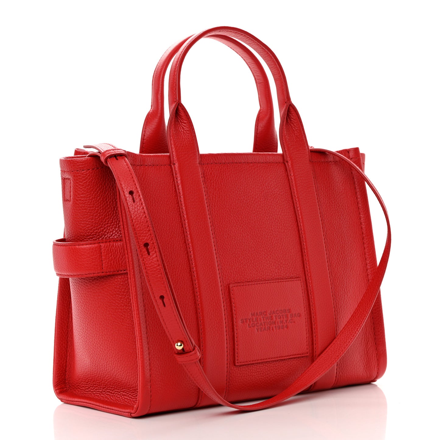 Grained Calfskin Medium The Tote Bag True Red