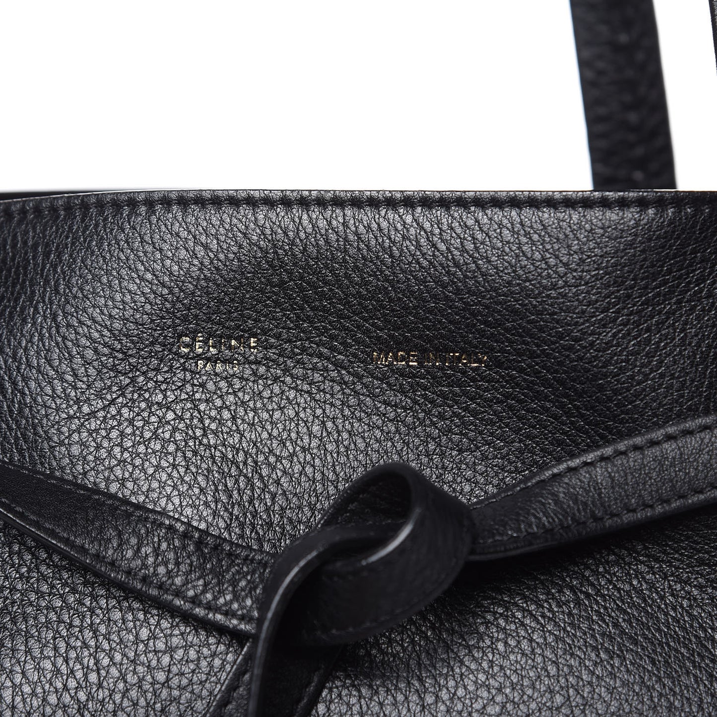 Soft Grained Calfskin Small Belt Cabas Phantom Black