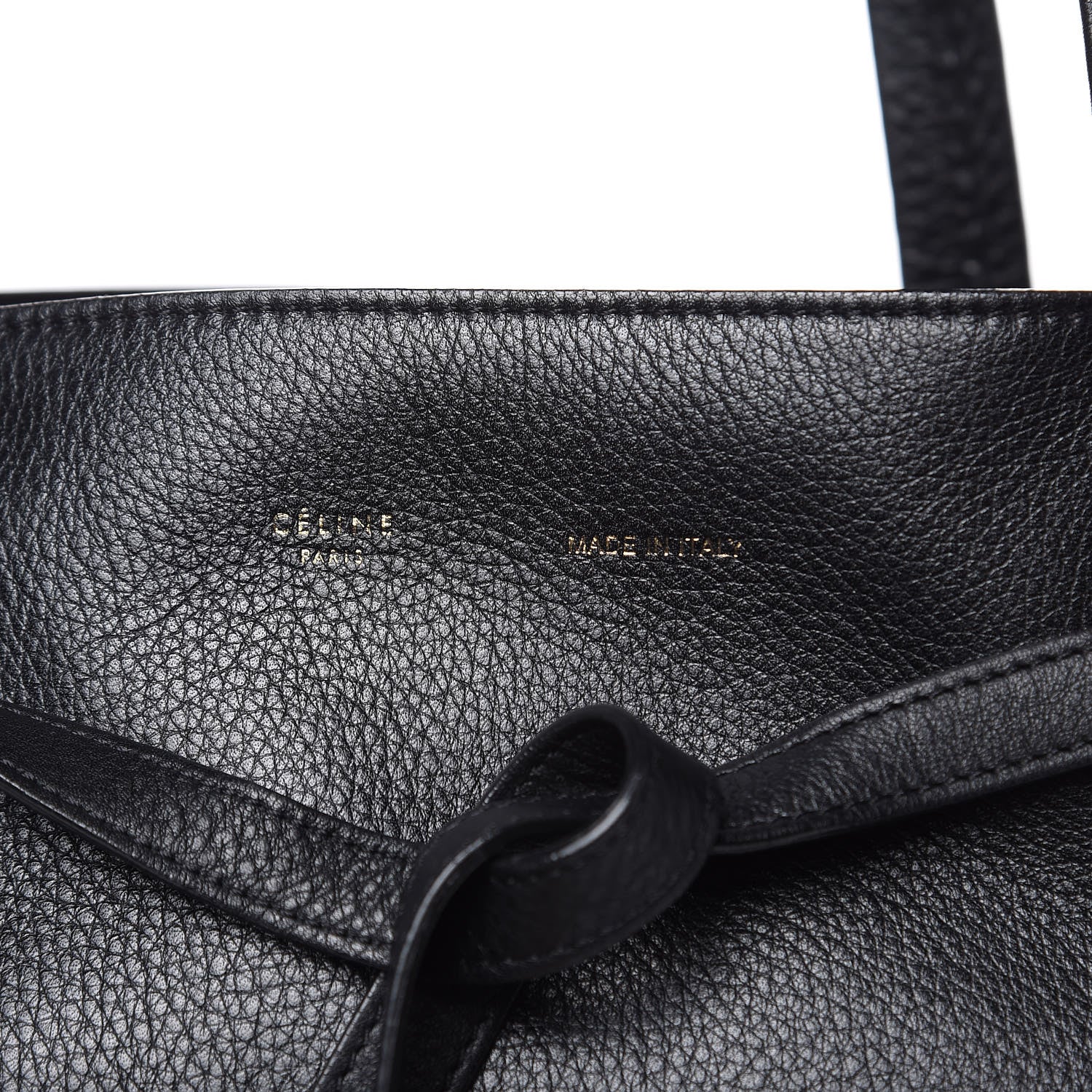 Celine Soft Grained Calfskin Small Belt Cabas Phantom Black 13 of 15