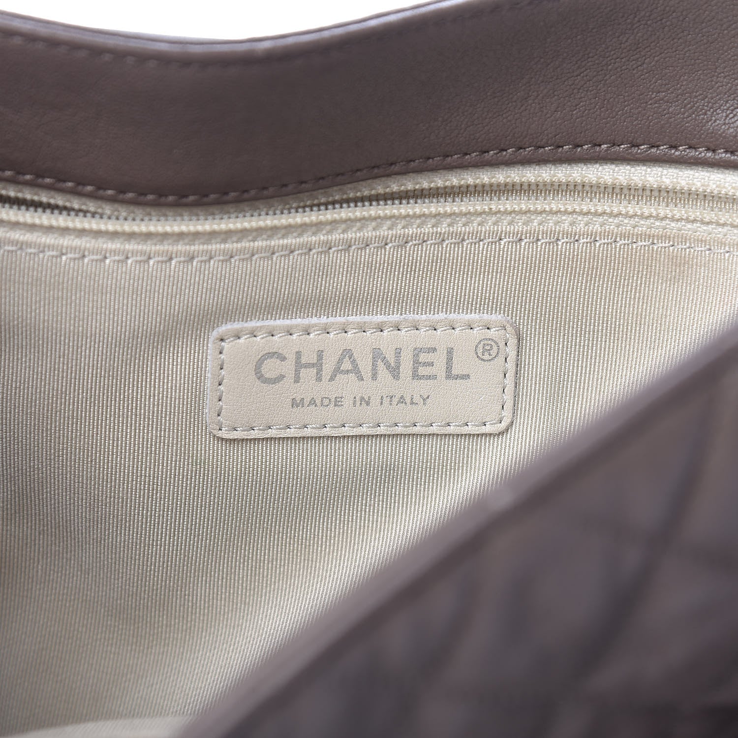 Chanel Washed Lambskin Quilted Chain Around Maxi Flap Taupe 6 of 11