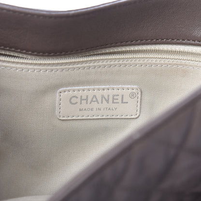 Chanel Washed Lambskin Quilted Chain Around Maxi Flap Taupe 6 of 11
