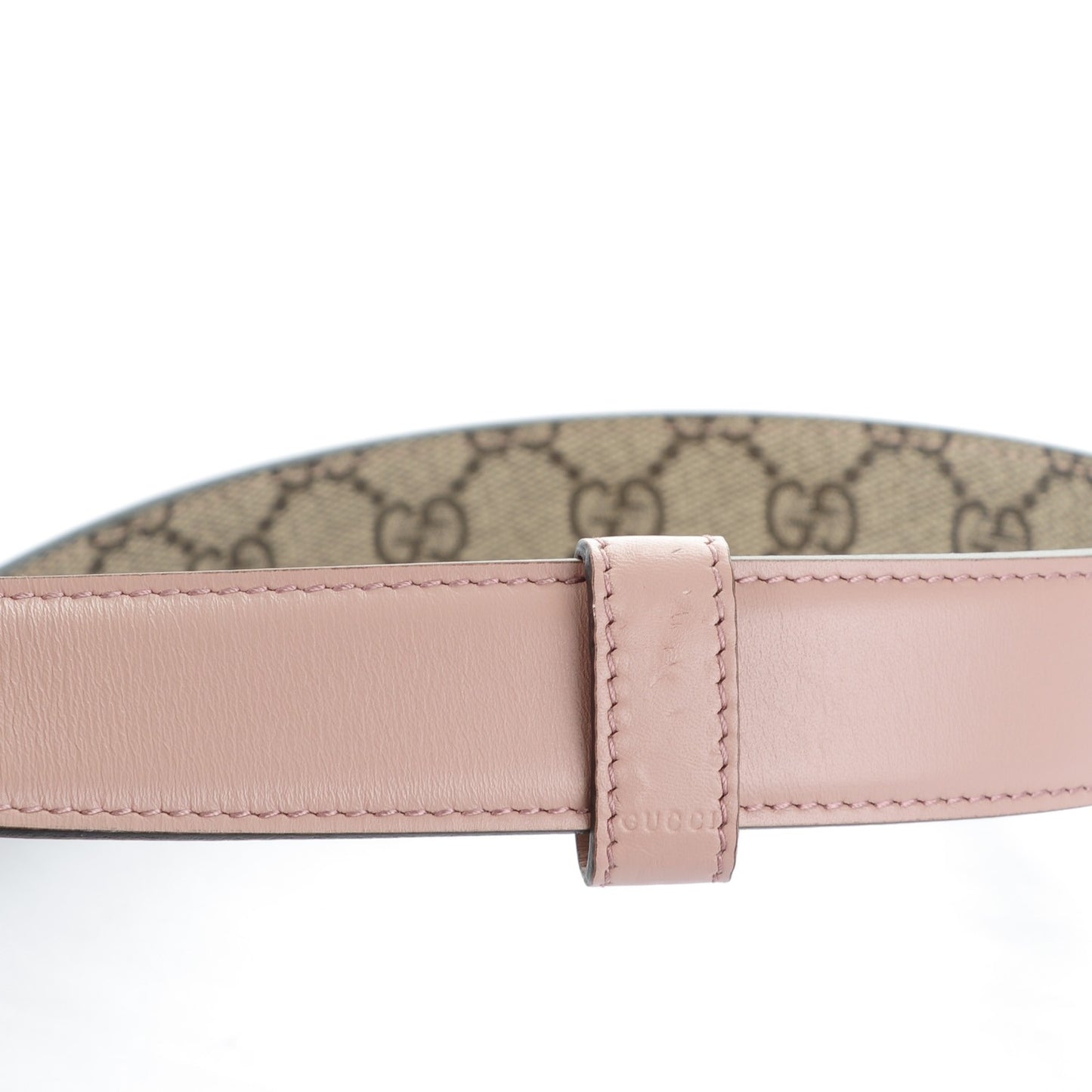 Selleria Calfskin GG Supreme Monogram Reversible 30mm Belt 95 38 Dark Cipria Beige Ebony