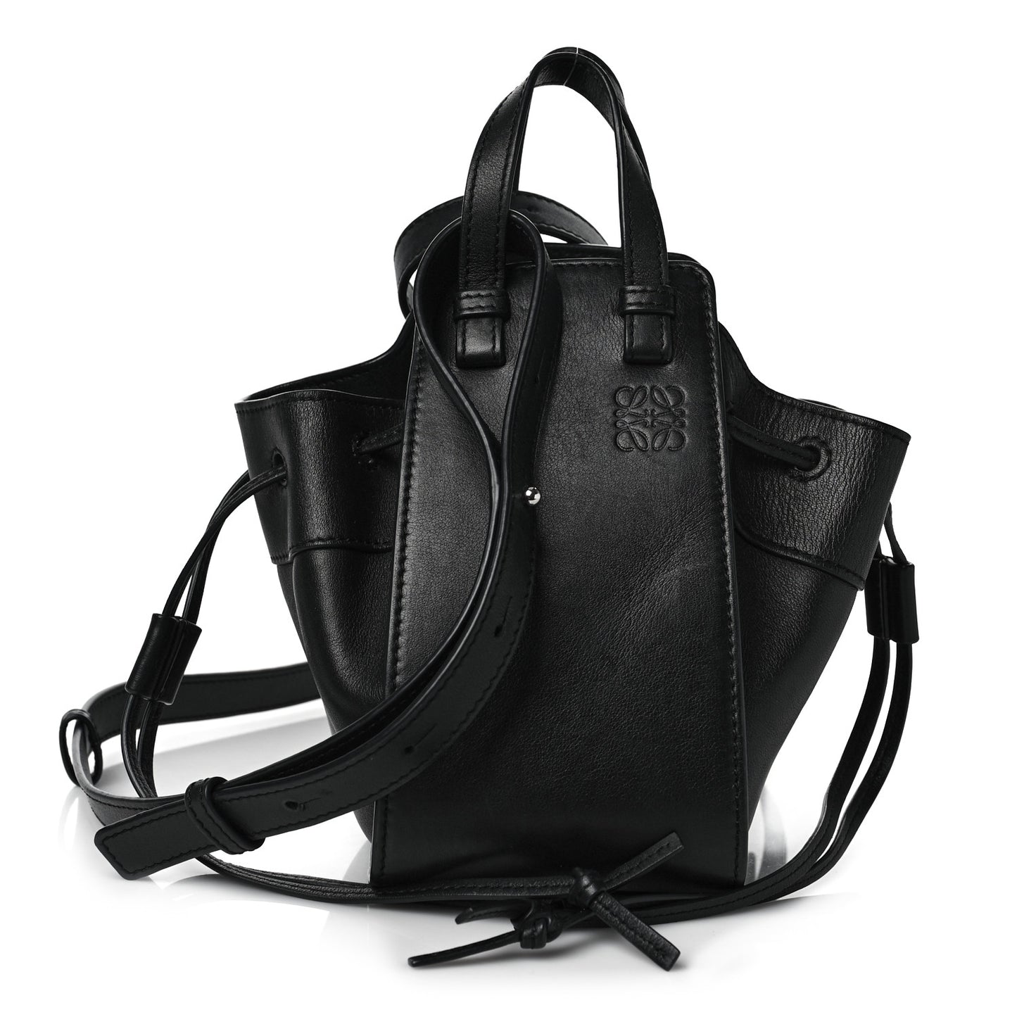Calfskin Mini Hammock Shoulder Bag Black