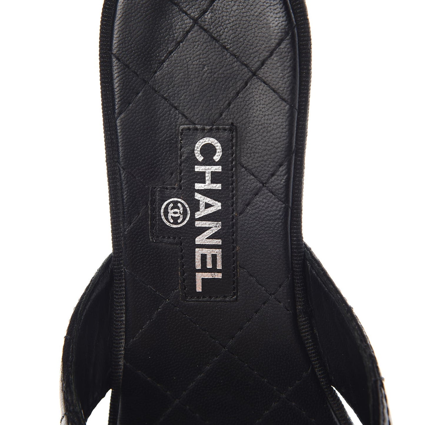 Lambskin Quilted CC Turnlock Sandals 37 Black