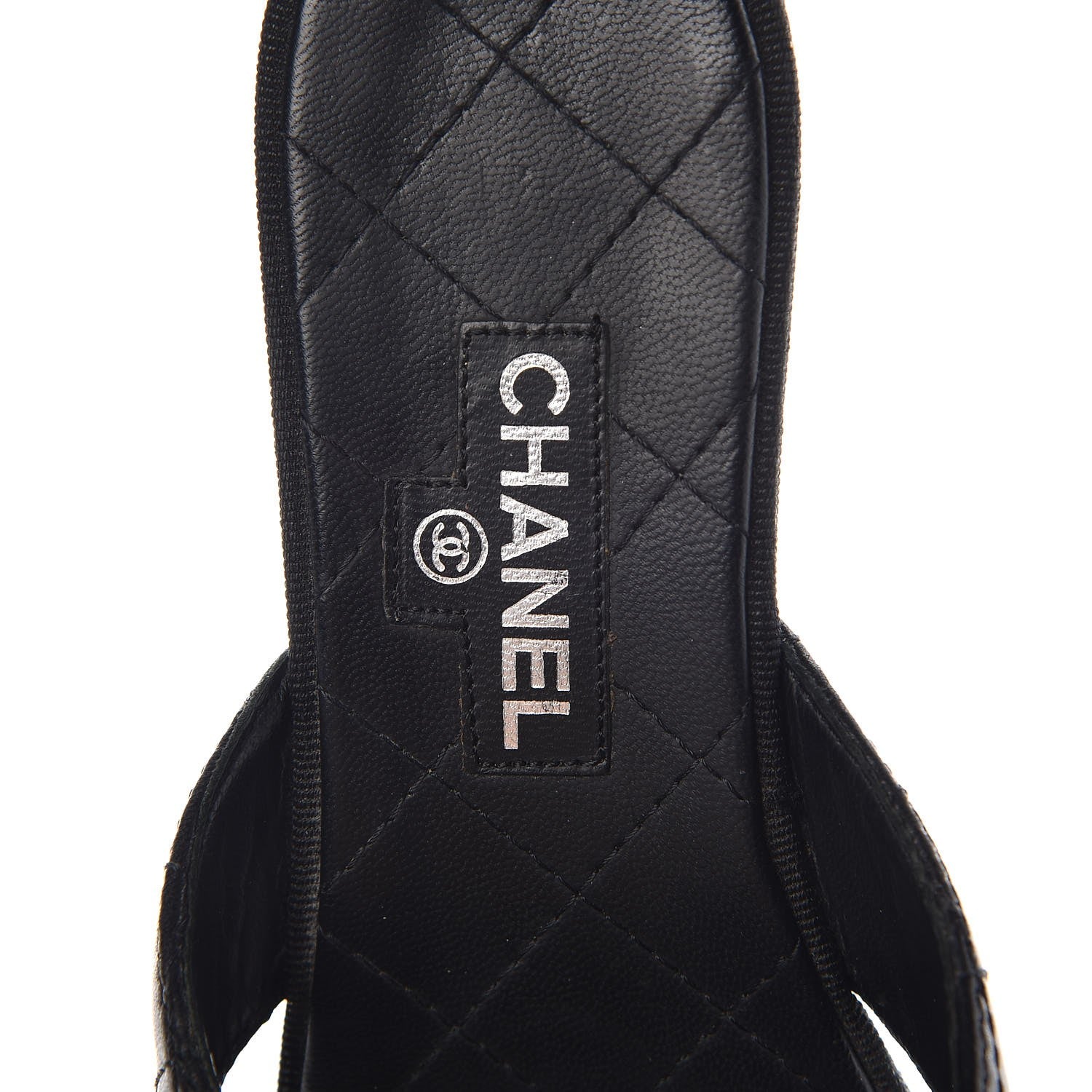 Chanel Lambskin Quilted CC Turnlock Sandals 37 Black 7 of 10