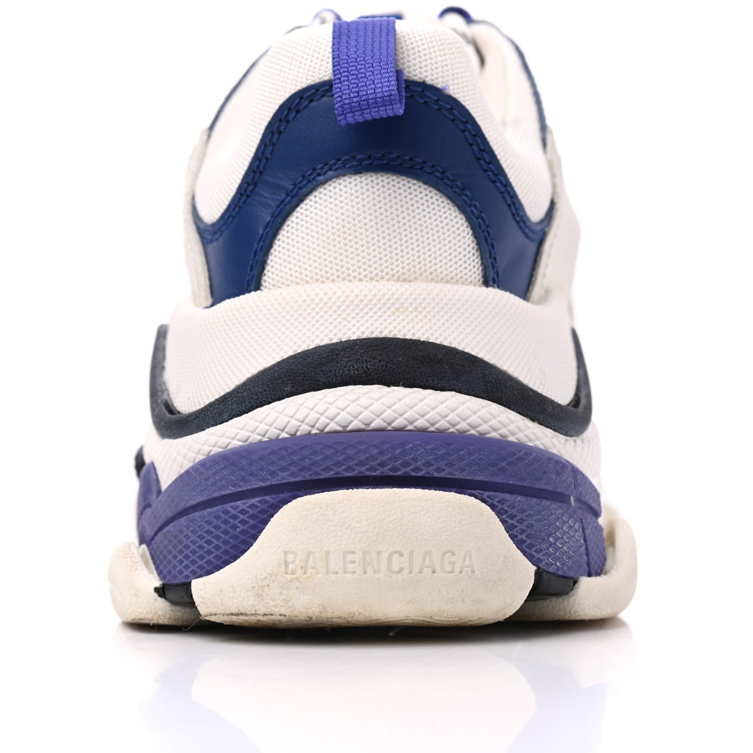 Balenciaga Mesh Nubuck Womens Triple S Sneakers 38 White Bleu Violet 9 of 24