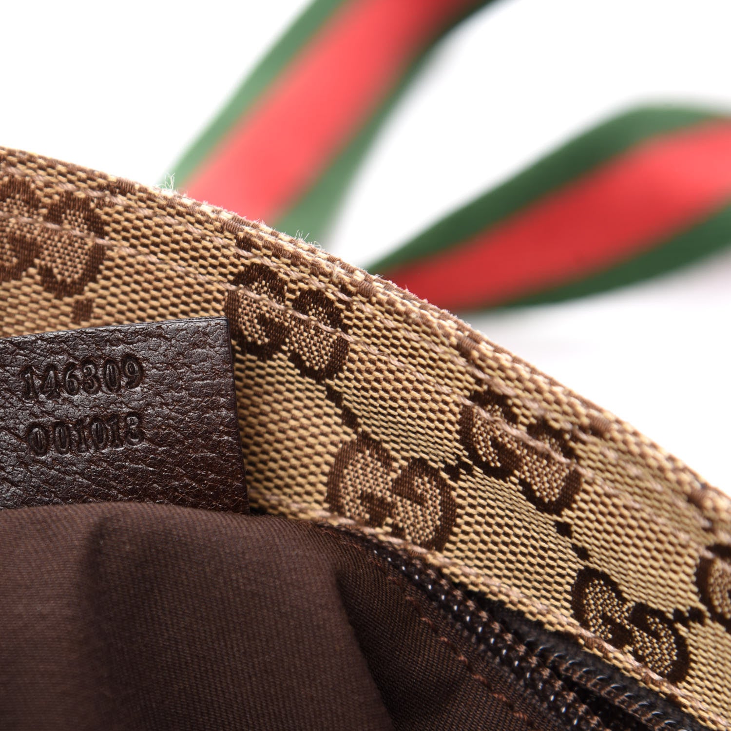 Gucci Monogram Web Small Flat Messenger Bag Brown 7 of 10