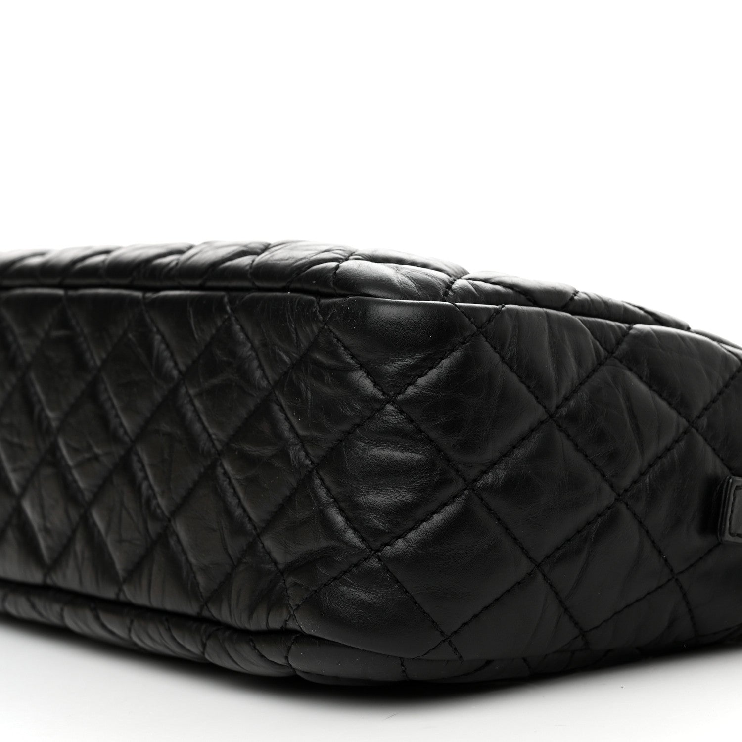 Chanel Aged Calfskin Quilted Medium Reissue Camera Case Black 11 of 12
