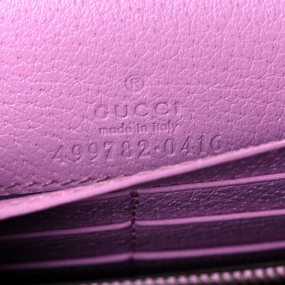 Gucci Calfskin Marquise Crystals Mini GG Chain Wallet Malva 6 of 9
