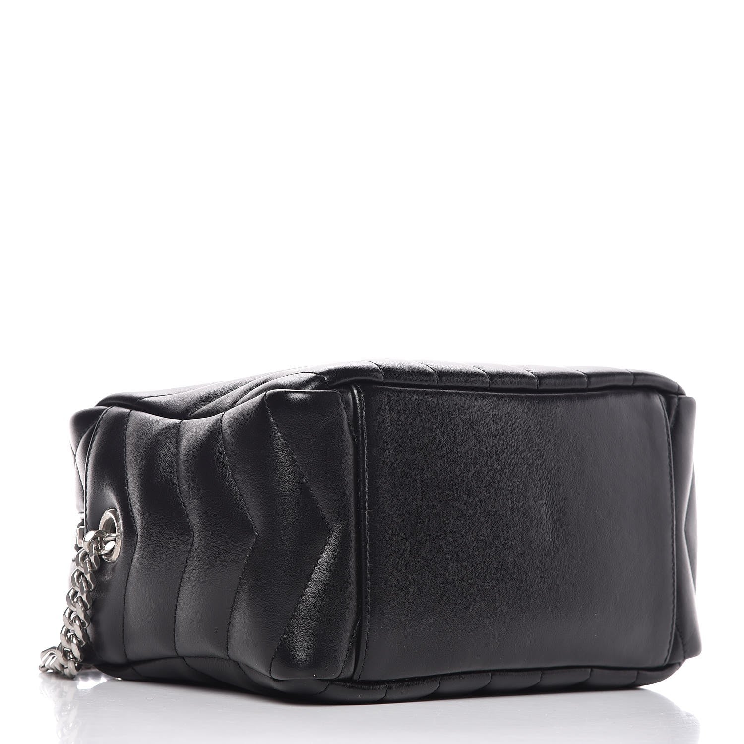 Saint Laurent Calfskin Y Quilted Monogram Small Loulou Bowling Bag Black 4 of 6