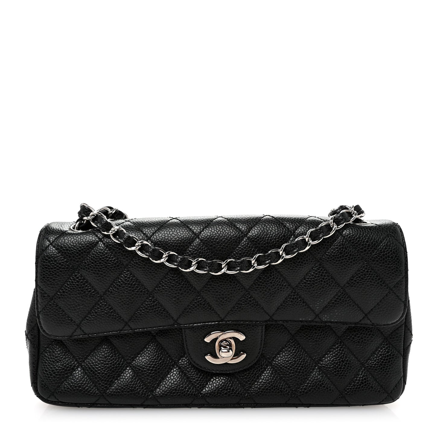 Caviar Quilted East West Flap Black