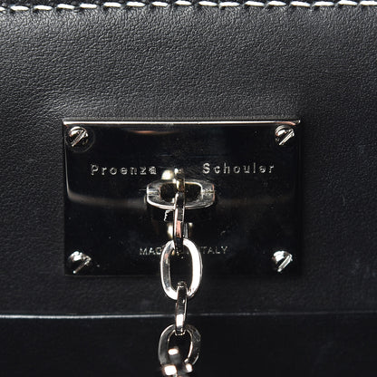 Proenza Schouler Smooth Calfskin Small Hava Top Handle Bag Black 6 of 11