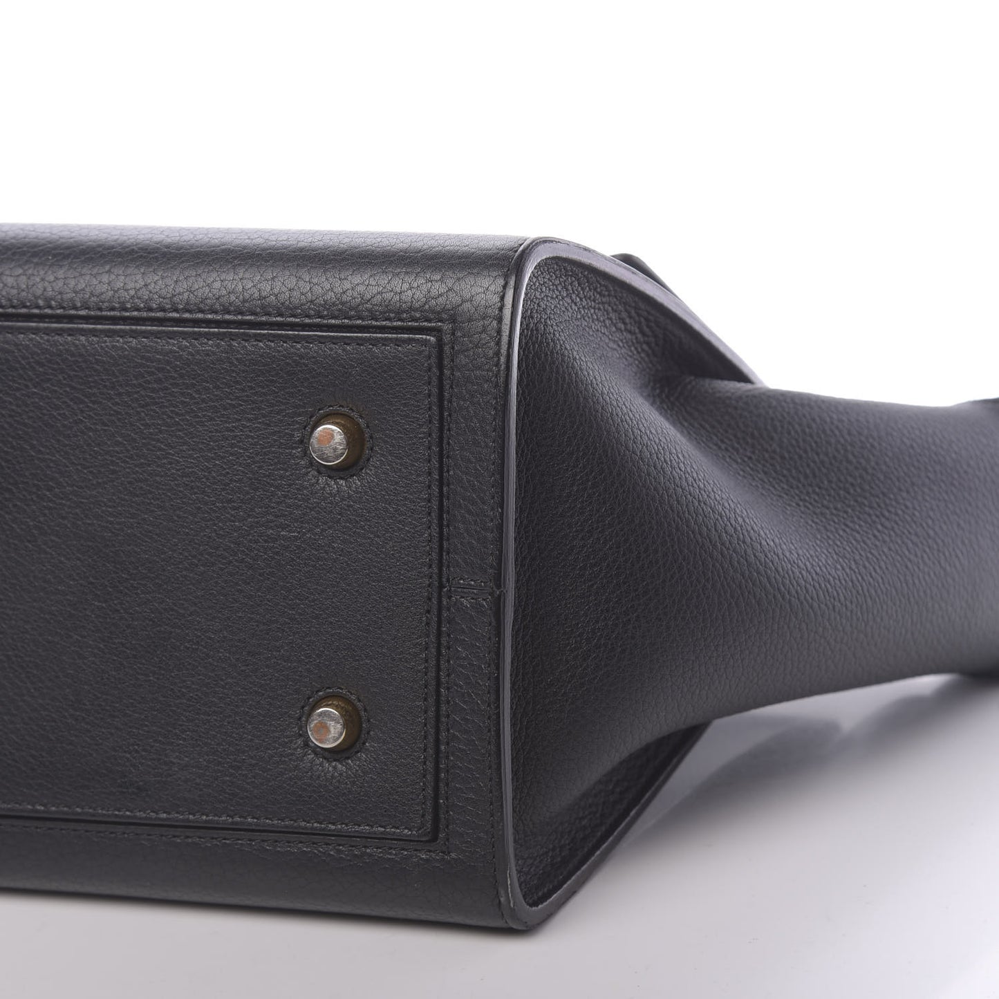 Crisped Calfskin Mini Tie Knot Tote Black