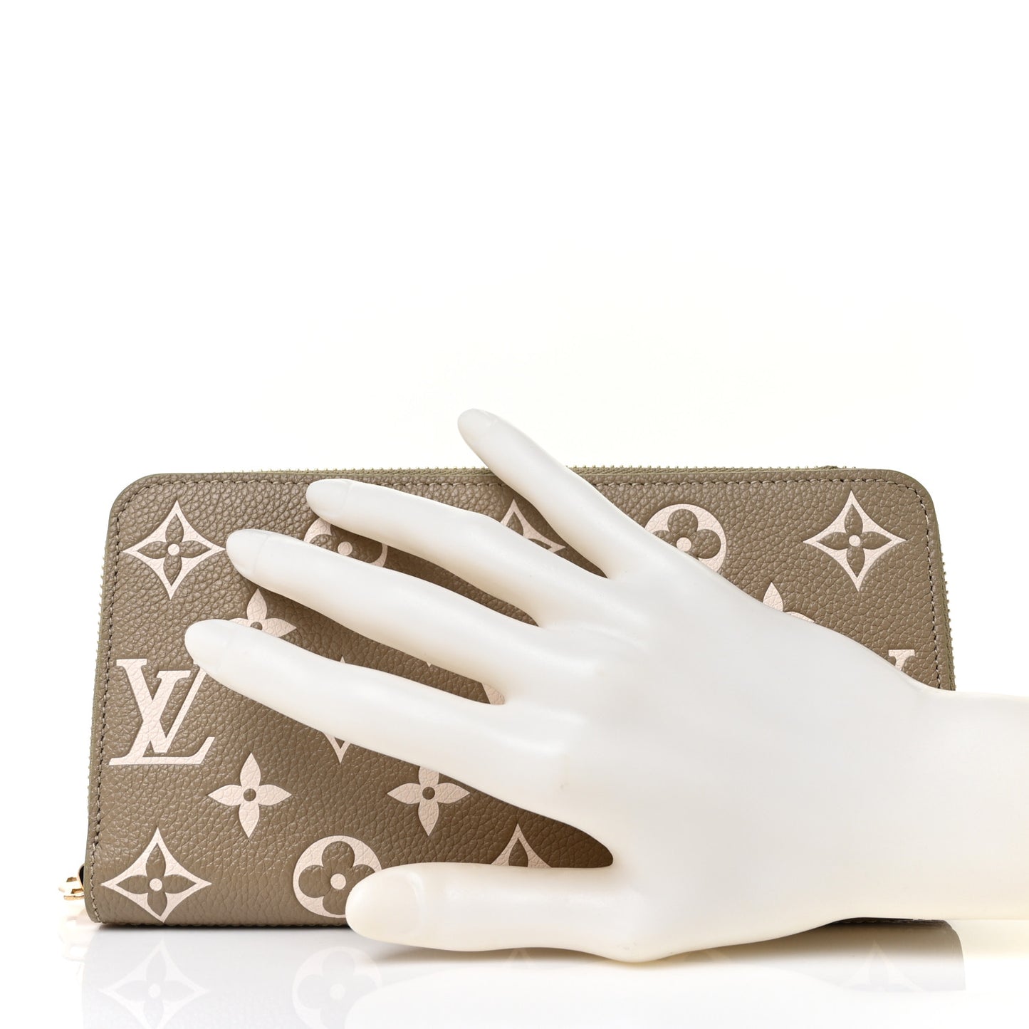 Empreinte Monogram Spring in the City Zippy Wallet Kaki Beige Cream