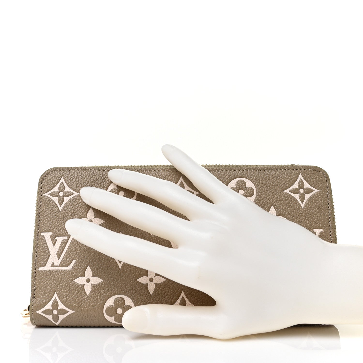 Louis Vuitton Empreinte Monogram Spring in the City Zippy Wallet Kaki Beige Cream 2 of 9