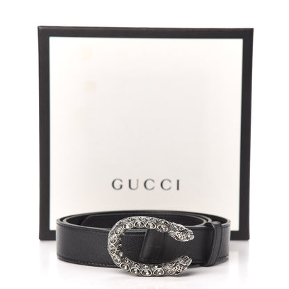 Gucci Moon Calfskin Crystal Dionysus 30mm Belt 85 34 Black Black Diamond 8 of 8