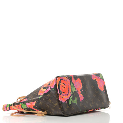 Louis Vuitton Monogram Roses Neverfull MM 4 of 15