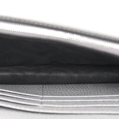 Gucci Dollar Calfskin Enamel Monochrome Mini GG Marmont Chain Wallet Deep Grey 5 of 10