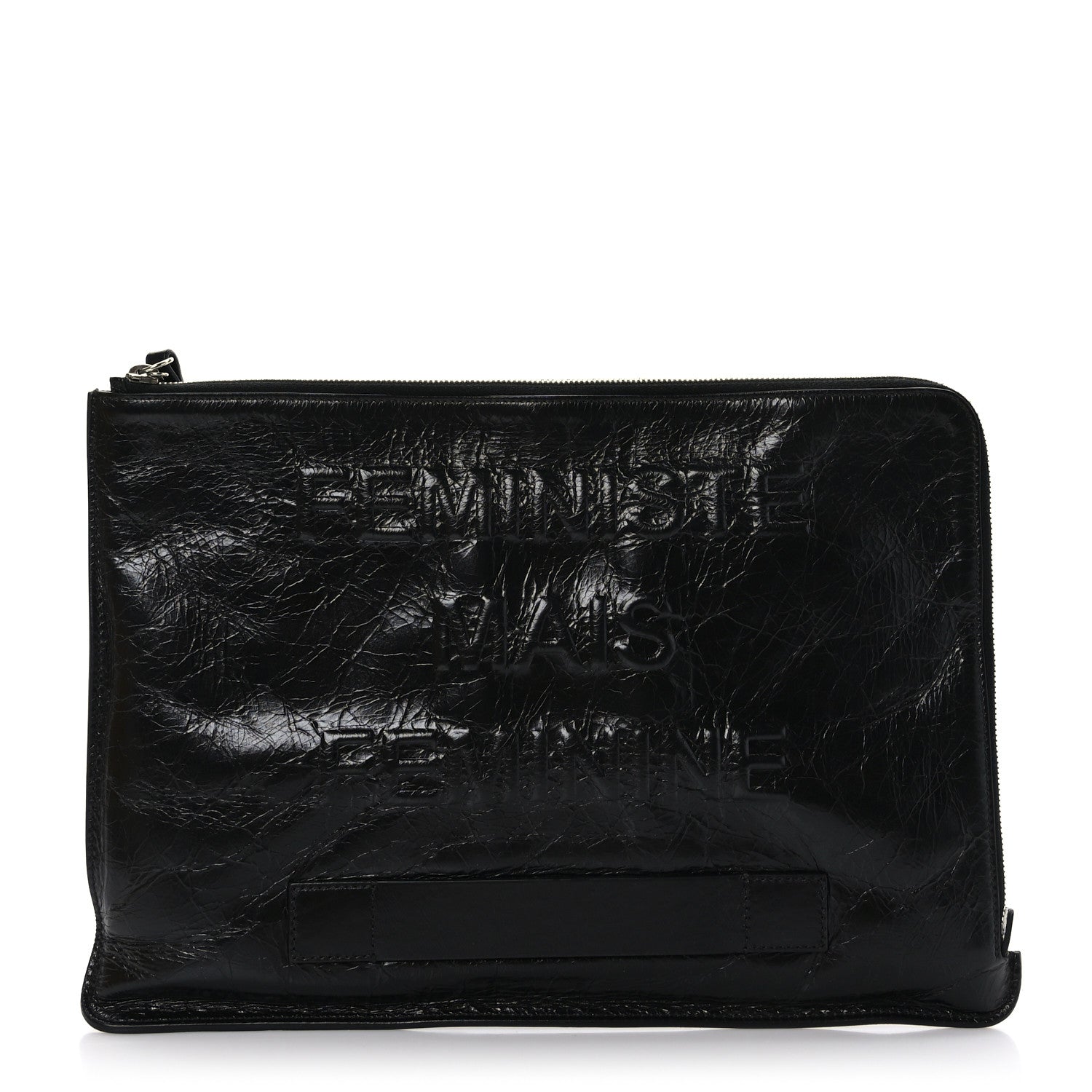Chanel Calfskin Large Feministe Maize Feminine Pouch Clutch Black 1 of 7
