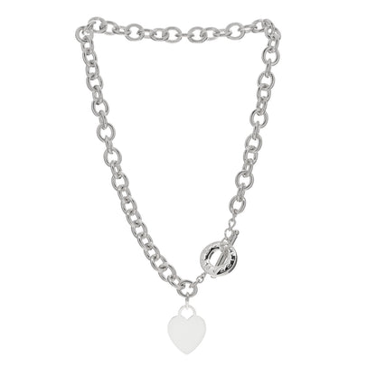 Tiffany Sterling Silver Heart Tag Toggle Necklace 1 of 3