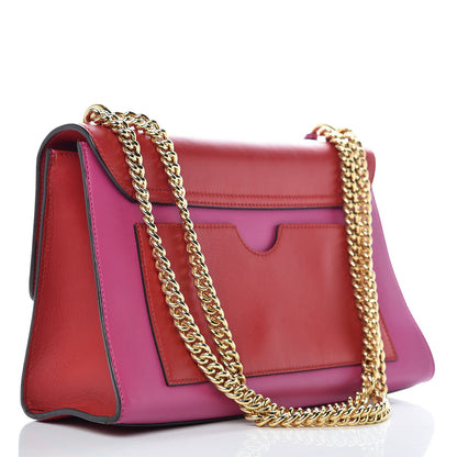 Gucci Moon Calfskin Bi-Color Medium Padlock Shoulder Bag New Rosette Hibiscus Red 3 of 12