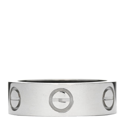 Cartier 18K White Gold 5.5mm LOVE Ring 48 4.5 1 of 5