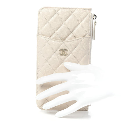 Chanel Caviar Quilted Classic iPhone Pouch Light Beige 2 of 8