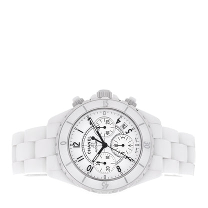 Chanel Stainless Steel Ceramic 41mm J12 Chronograph Automatic Watch White 2 of 4